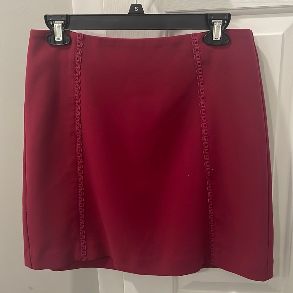 Loft muted pink/muted red pencil skirt